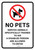 No Pets Service Animals Trained to Aid a Disabled Person are Allowed with Icon Portrait - Wall Sign