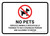 No Pets Service Animals Trained to Aid a Disabled Person Are Allowed with Icon Landscape - Wall Sign