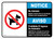 Notice: No Animals Except Animals Specifically Trained to Aid Disabled Person Bilingual Spanish ANSI Landscape - Wall Sign