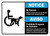 Notice: No Animals Except Animals Trained to Aid Disabled Person Bilingual Spanish ANSI Landscape - Wall Sign