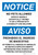 Notice: No Pets Allowed Service Animals Are Welcome Bilingual Spanish Portrait - Wall Sign