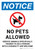 Notice: No Pets Allowed Service Animals Trained to Aid Person with Disability Are Welcome Portrait - Wall Sign