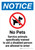 Notice: No Pets Service Animals Trained to Aid Disabled Are Allowed Portrait - Wall Sign