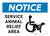 Notice: Service Animal Relief Area Landscape - Wall Sign