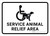 Service Animal Relief Area with Icon Landscape - Wall Sign