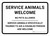 Service Animals Welcome No Pets Allowed Landscape - Wall Sign