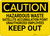 Caution: Hazardous Waste Satellite Accumulation Point - Wall Sign