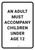 An Adult Must Accompany Children Under Age 12 Portrait - Wall Sign