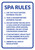 Arizona Spa Rules Portrait - Wall Sign