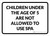 Children Under The Age of _ Must Be Accompanied by an Adult in Pool and Spa Landscape - Wall Sign