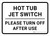 Hot Tub Jet Switch Please Turn Off After Use Landscape - Wall Sign