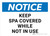 Notice: Keep Spa Covered While Not In Use Landscape - Wall Sign
