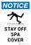 Notice: Stay Off Spa Cover Portrait - Wall Sign