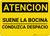 Caution: Sound Horn Spanish - Wall Sign