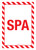 Spa with Hazard Lines Portrait - Wall Sign