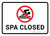 Spa Closed with Icon Landscape - Wall Sign