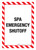 Spa Emergency Shutoff Portrait - Wall Sign