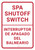 Spa Shutoff Switch Bilingual Spanish Portrait - Wall Sign