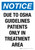 Notice: Due To OSHA Guidelines Patients Only In Treatment Area Portrait - Wall Sign