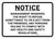 Notice: Management Reserves the Right to Refuse Admittance Landscape - Wall Sign