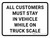 All Customers Must Stay In Vehicle While On Truck Scale Landscape - Wall Sign