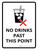No Drinks Past This Point Portrait - Wall Sign