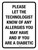 Please Let The Technologist Know Of Any Allergies Or If You Are Diabetic Portrait - Wall Sign