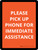 Please Pick Up Phone For Immediate Assistance Orange Portrait - Wall Sign