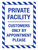 Private Facility Customers Only By Appointment Portrait - Wall Sign