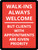 Walk-ins Always Welcome Clients With Appointments Are Given Priority Portrait - Wall Sign