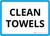Clean Towels Landscape - Wall Sign
