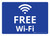 Free Wi-Fi Blue Landscape - Wall Sign