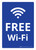 Free Wi-Fi Blue Portrait - Wall Sign