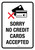 Sorry No Credit Cards Accepted Parking Para Clientes Portrait - Wall Sign