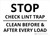 Stop Check Lint Trap Landscape - Wall Sign
