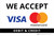 We Accept Visa Mastercard Debit Credit Landscape - Wall Sign