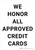 We Honor All Approved Credit Cards Portrait - Wall Sign
