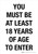 You Must Be At Least 18 Years Of Age To Enter Portrait - Wall Sign