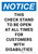 Notice: This Check Stand To Be Open At All Times For Customers With Disabilities Portrait - Wall Sign
