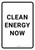 Clean Energy Now Portrait - Wall Sign