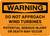 Warning: Do Not Approach Wind Turbines Potential Serious Injury or Death May Occur Landscape - Wall Sign