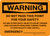 Warning: Do Not Pass This Point Ice and Heavy Objects Can Be Thrown from Wind Turbine Landscape - Wall Sign