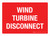 Wind Turbine Disconnect Red Landscape - Wall Sign