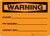 Warning: Write-on - Hazard/PPE Required/Contact Info Landscape - Wall Sign