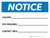 Notice: Write-on - Hazard/PPE Required/Contact Info Landscape - Wall Sign