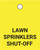Lawn Sprinkler Shut-Off - Valve Tag