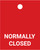Normally Closed - Valve Tag