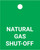 Natural Gas Shut-Off - Valve Tag