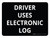 Driver Uses Electronic Log Black Landscape - Wall Sign