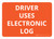 Driver Uses Electronic Log Orange Landscape - Wall Sign